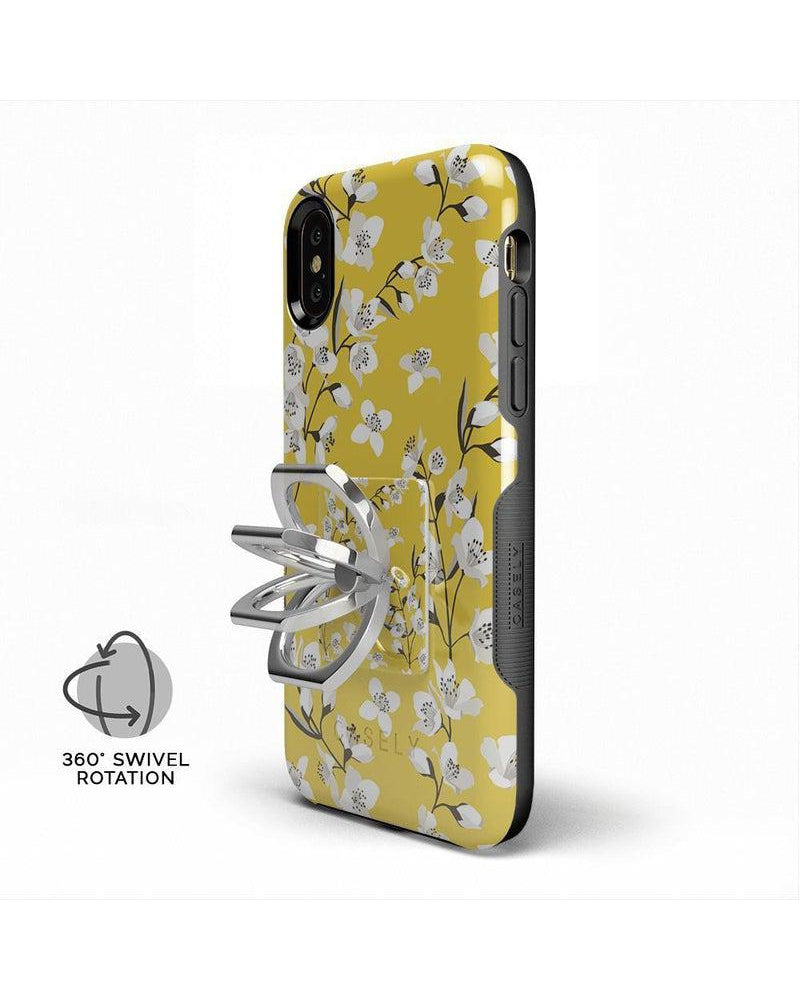 Floral Forest | Yellow Cherry Blossom Floral Phone Ring Phone Ring get.casely