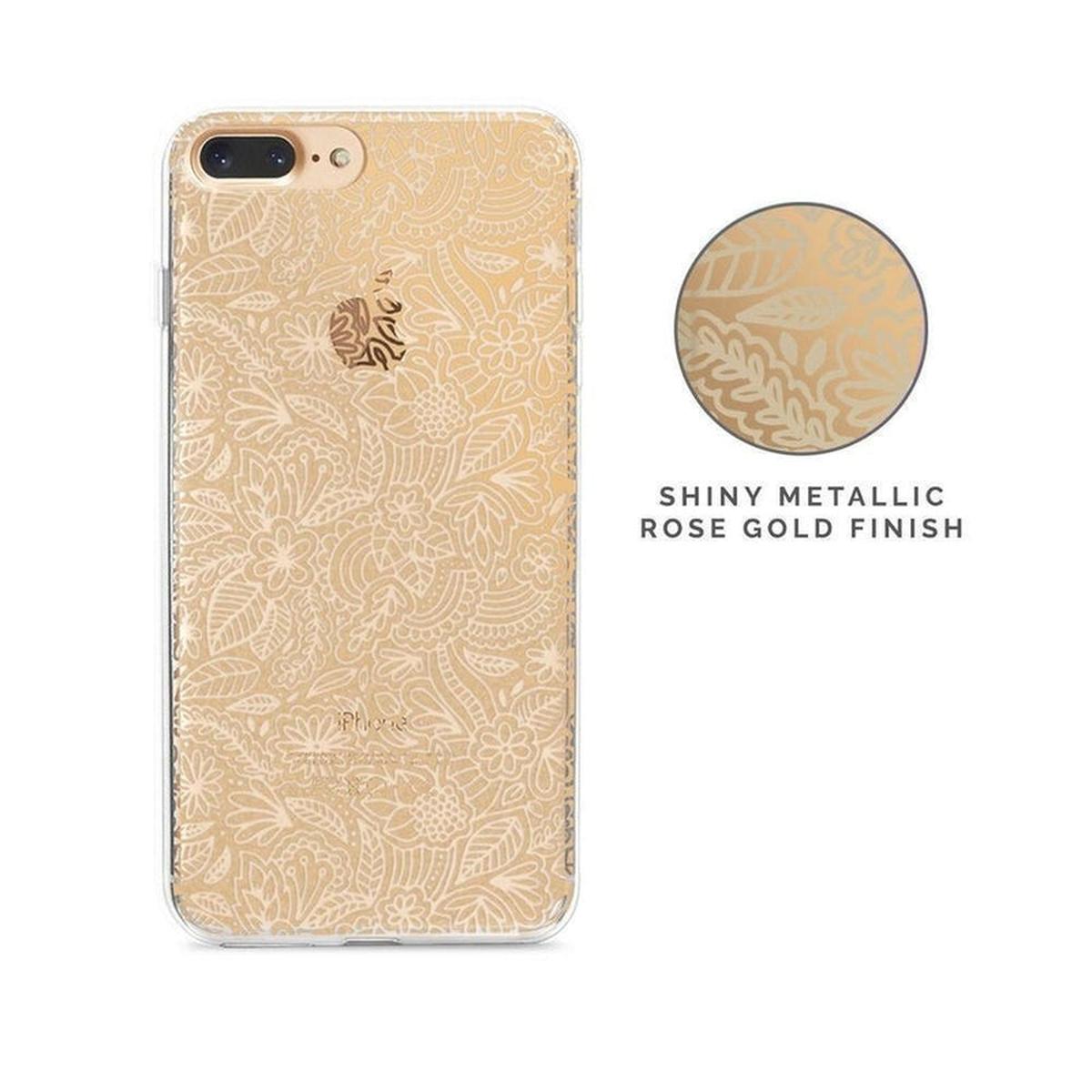 Floral Mandala | Rose Gold Clear Case iPhone Case get.casely
