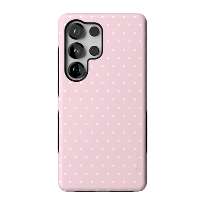 On the Dot | Pink & White Polka Dot Case - Galaxy S25 Ultra