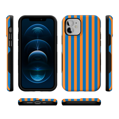 Go New York | Blue & Orange Stripes Case