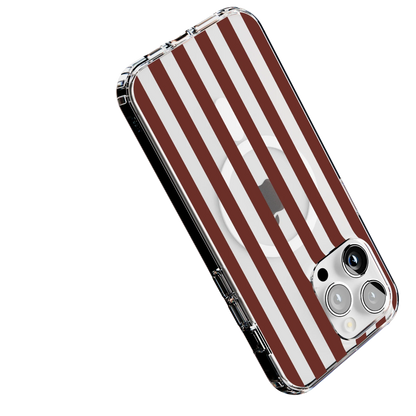 Sunday in Brooklyn | Burgundy Stripes Case