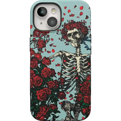 Forever Grateful | Grateful Dead Skeleton Floral Case iPhone Case Grateful Dead Bold + MagSafe® iPhone 15 Plus