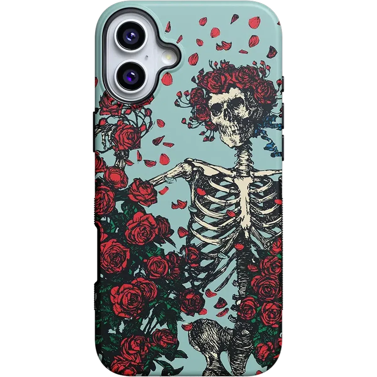 Forever Grateful | Grateful Dead Skeleton Floral Case iPhone Case Grateful Dead Bold + MagSafe® iPhone 16 Plus