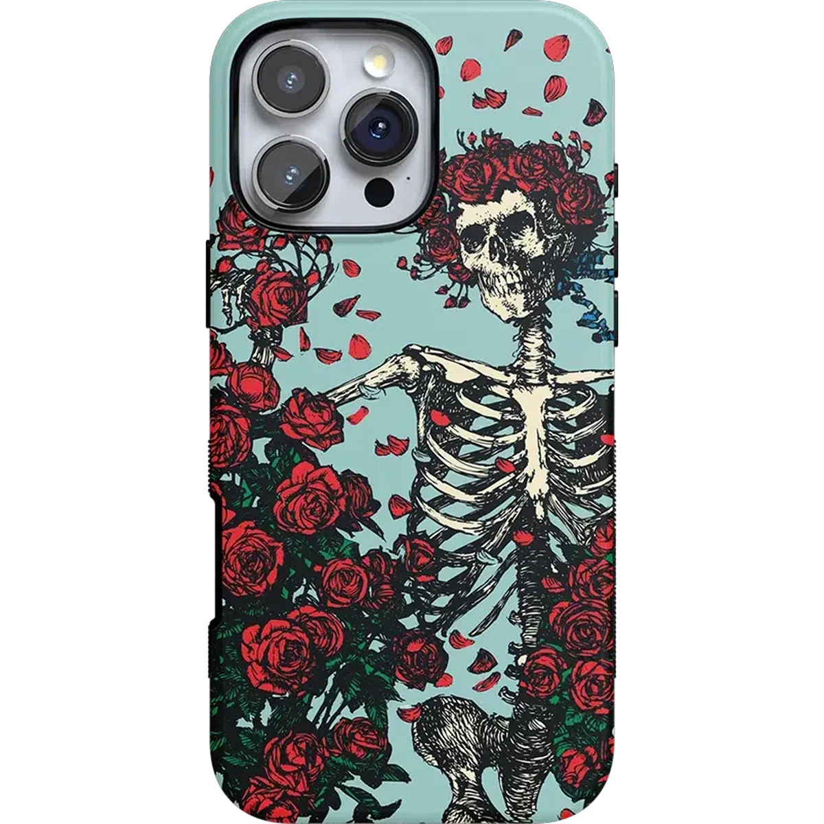 Forever Grateful | Grateful Dead Skeleton Floral Case iPhone Case Grateful Dead Bold + MagSafe® iPhone 16 Pro Max