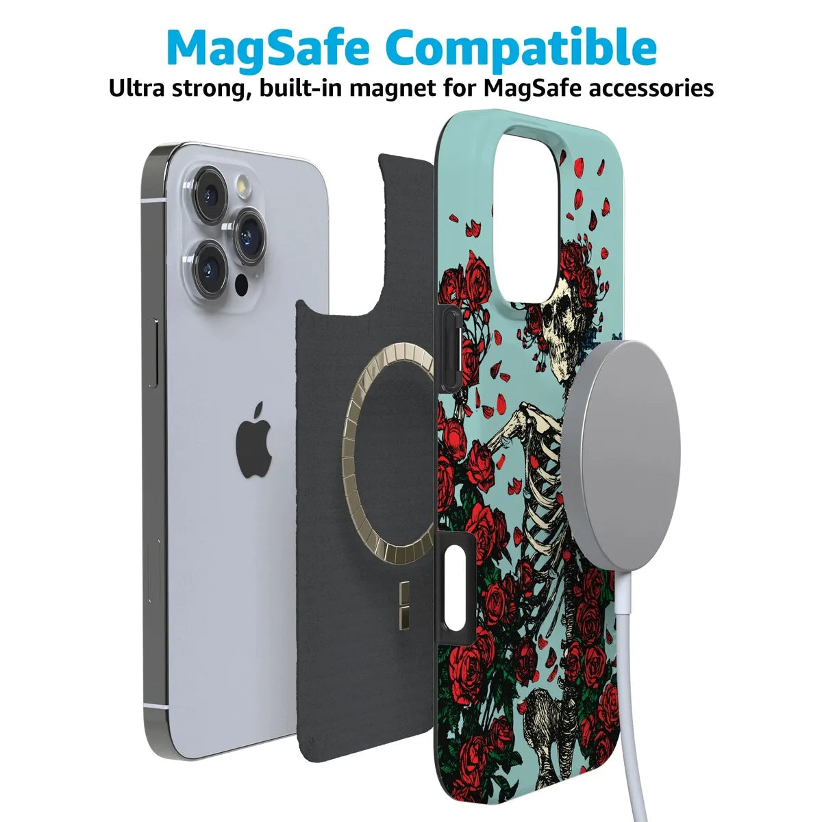Forever Grateful | Grateful Dead Skeleton Floral Case iPhone Case Grateful Dead