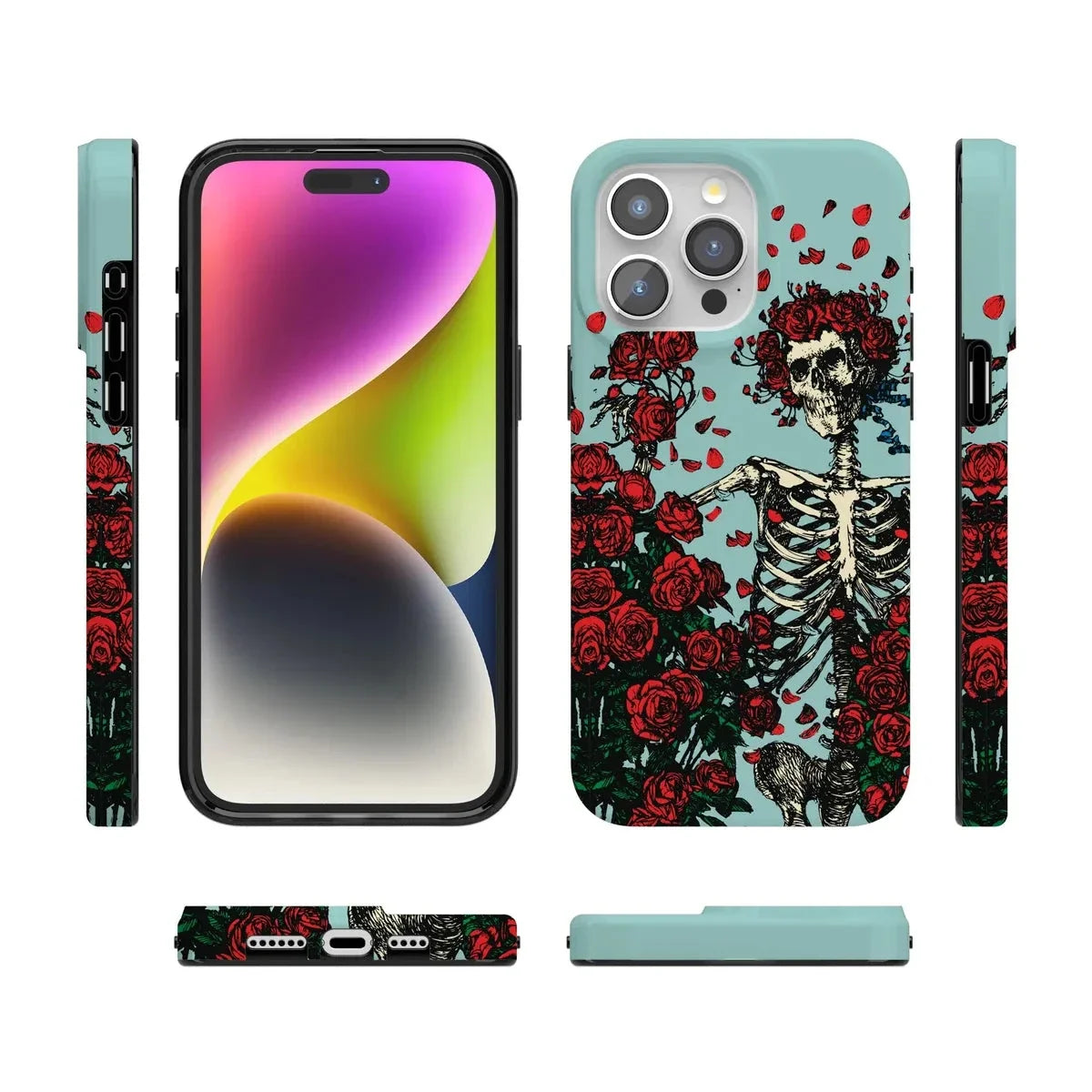 Forever Grateful | Grateful Dead Skeleton Floral Case iPhone Case Grateful Dead