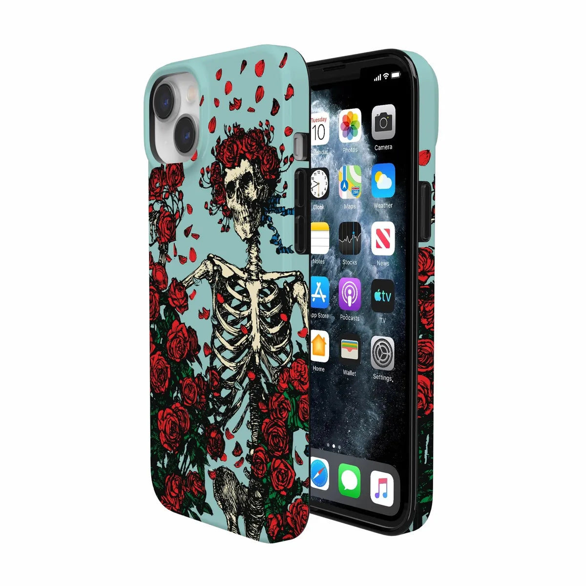Forever Grateful | Grateful Dead Skeleton Floral Case iPhone Case Grateful Dead