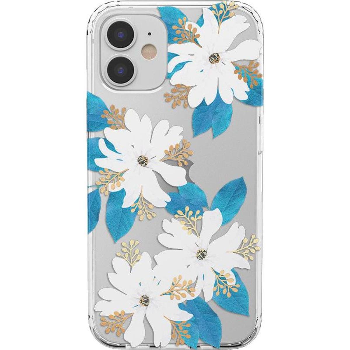 Forget Me Not | Blue and Gold Clear Floral Case iPhone Case get.casely Classic iPhone 12 Mini
