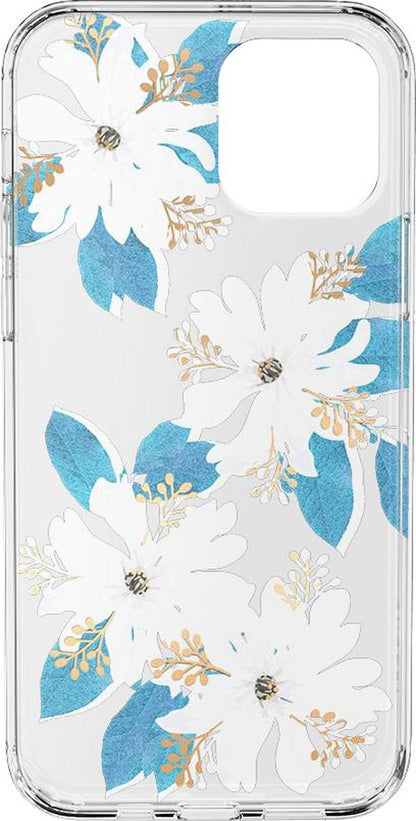 Forget Me Not | Blue and Gold Clear Floral Case iPhone Case get.casely