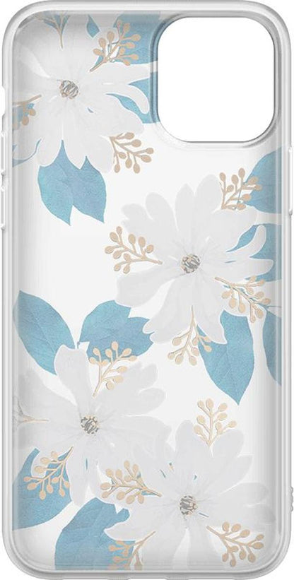 Forget Me Not | Blue and Gold Clear Floral Case iPhone Case get.casely