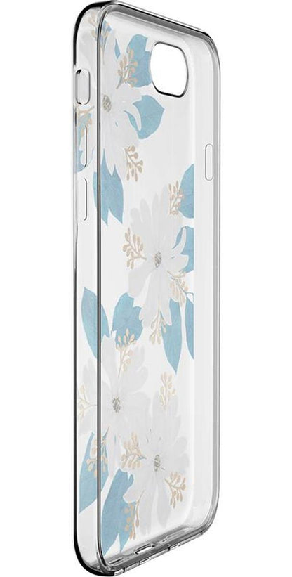 Forget Me Not | Blue and Gold Clear Floral Case iPhone Case get.casely