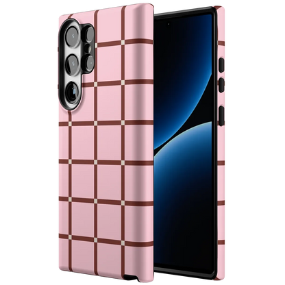Uptown Gridlock | Pink Checkerboard Case