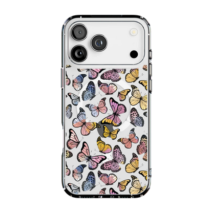 Free Spirit | Rainbow Butterfly Case iPhone Case get.casely Clear + MagSafe® iPhone 17 Pro Max