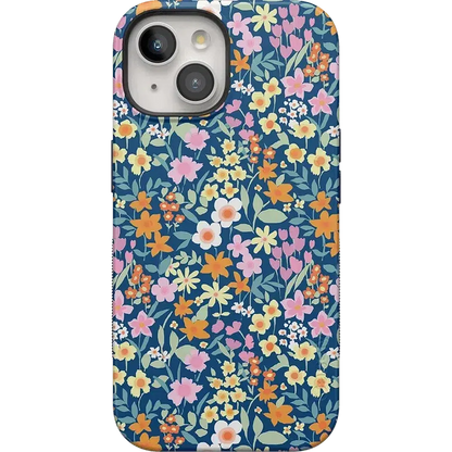 Full Bloom | Navy Floral Case iPhone Case get.casely Bold + MagSafe® iPhone 15 Plus