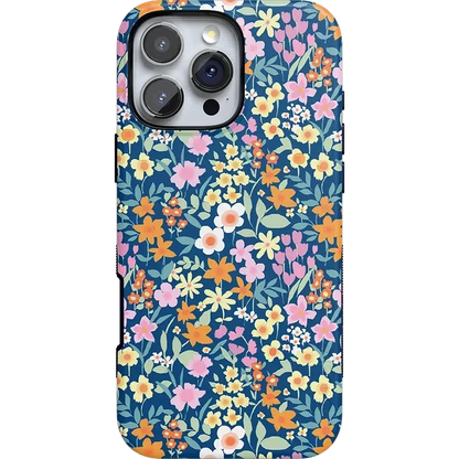 Full Bloom | Navy Floral Case iPhone Case get.casely Bold + MagSafe® iPhone 16 Pro Max