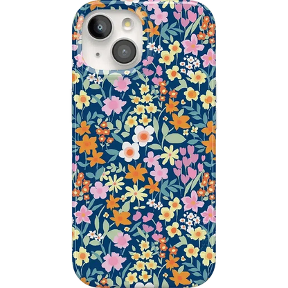 Full Bloom | Navy Floral Case iPhone Case get.casely Classic + MagSafe® iPhone 15 Plus