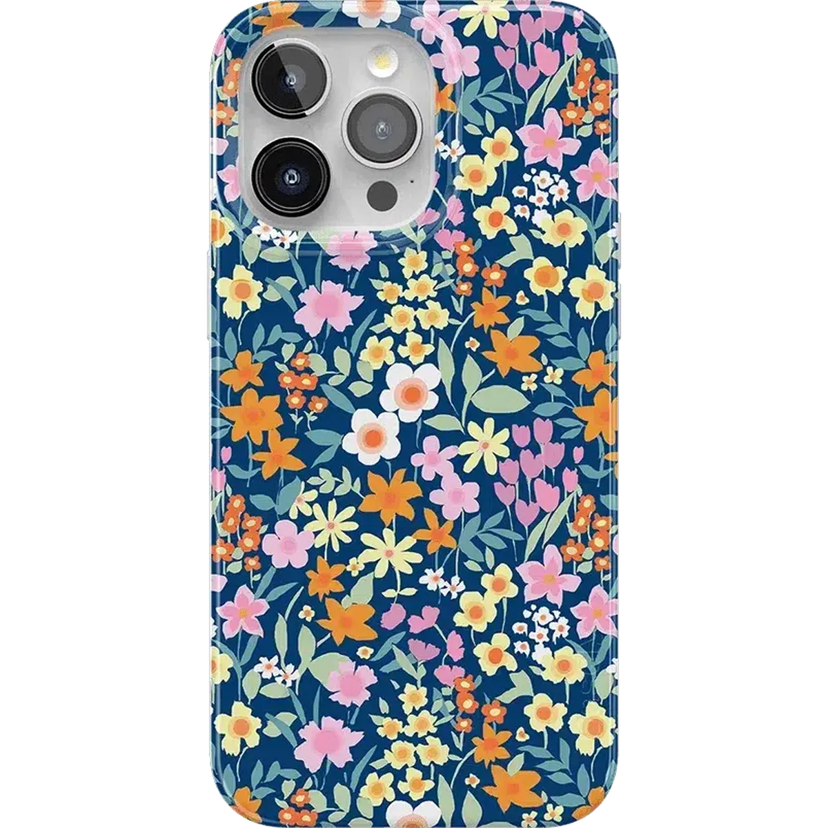 Full Bloom | Navy Floral Case iPhone Case get.casely Classic + MagSafe® iPhone 15 Pro Max
