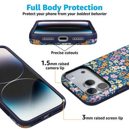 Full Bloom | Navy Floral Case iPhone Case get.casely