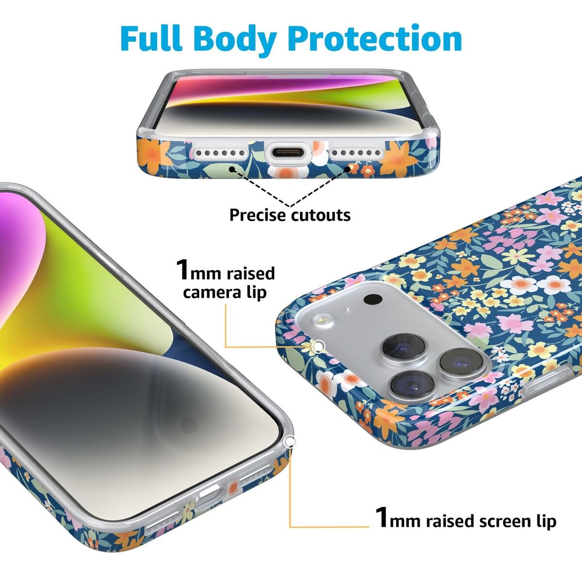 Full Bloom | Navy Floral Case iPhone Case get.casely