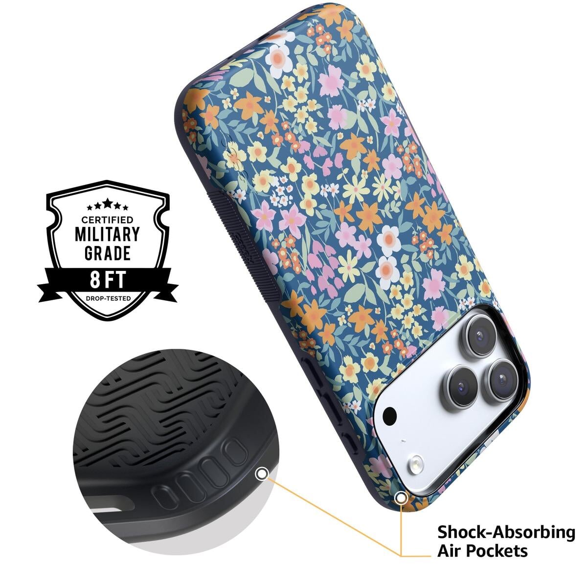 Full Bloom | Navy Floral Case iPhone Case get.casely