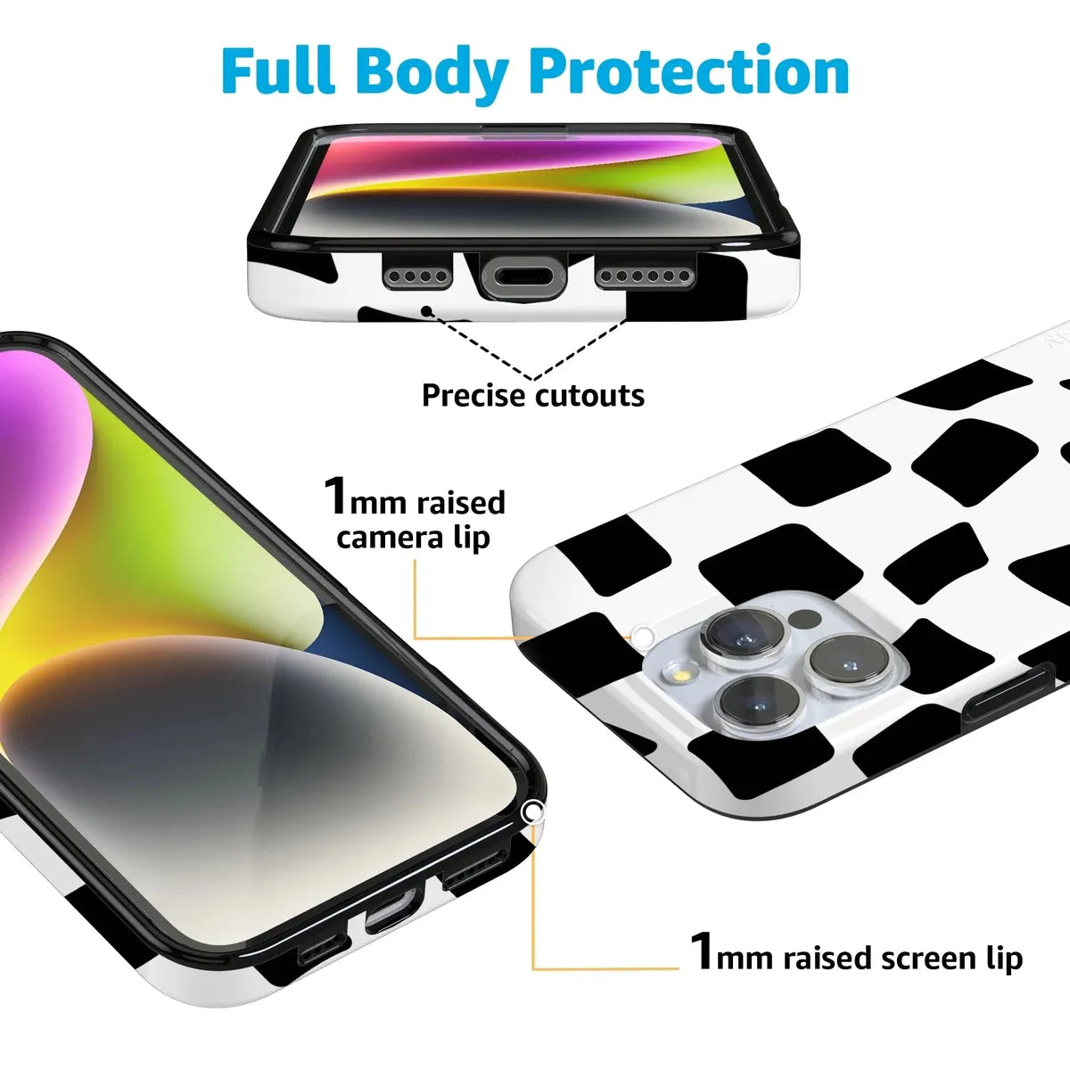 Funky Checkerboard | High Contrast Design Case Phone Case Casetry