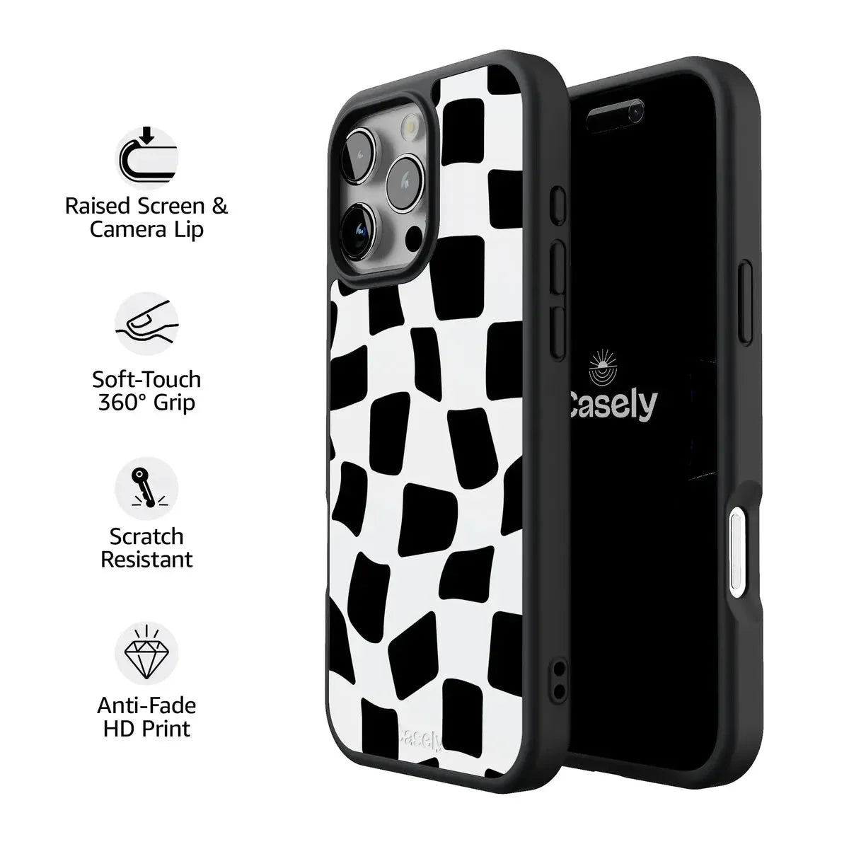 Funky Checkerboard | High Contrast Design Case Phone Case get.casely