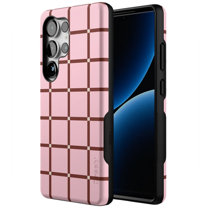 Uptown Gridlock | Pink Checkerboard Case
