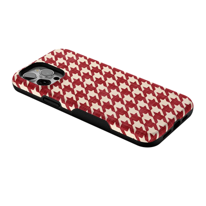 Scarlet Stitch | Red Houndstooth Case