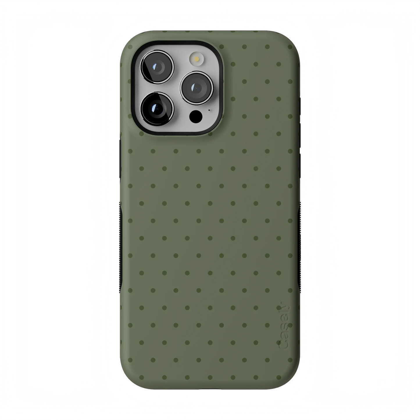 On the Dot | Olive Green Polka Dot Case - iPhone 13 Pro Max
