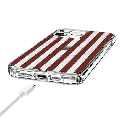 Sunday in Brooklyn | Burgundy Stripes Case