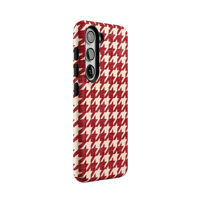 Scarlet Stitch | Red Houndstooth Case