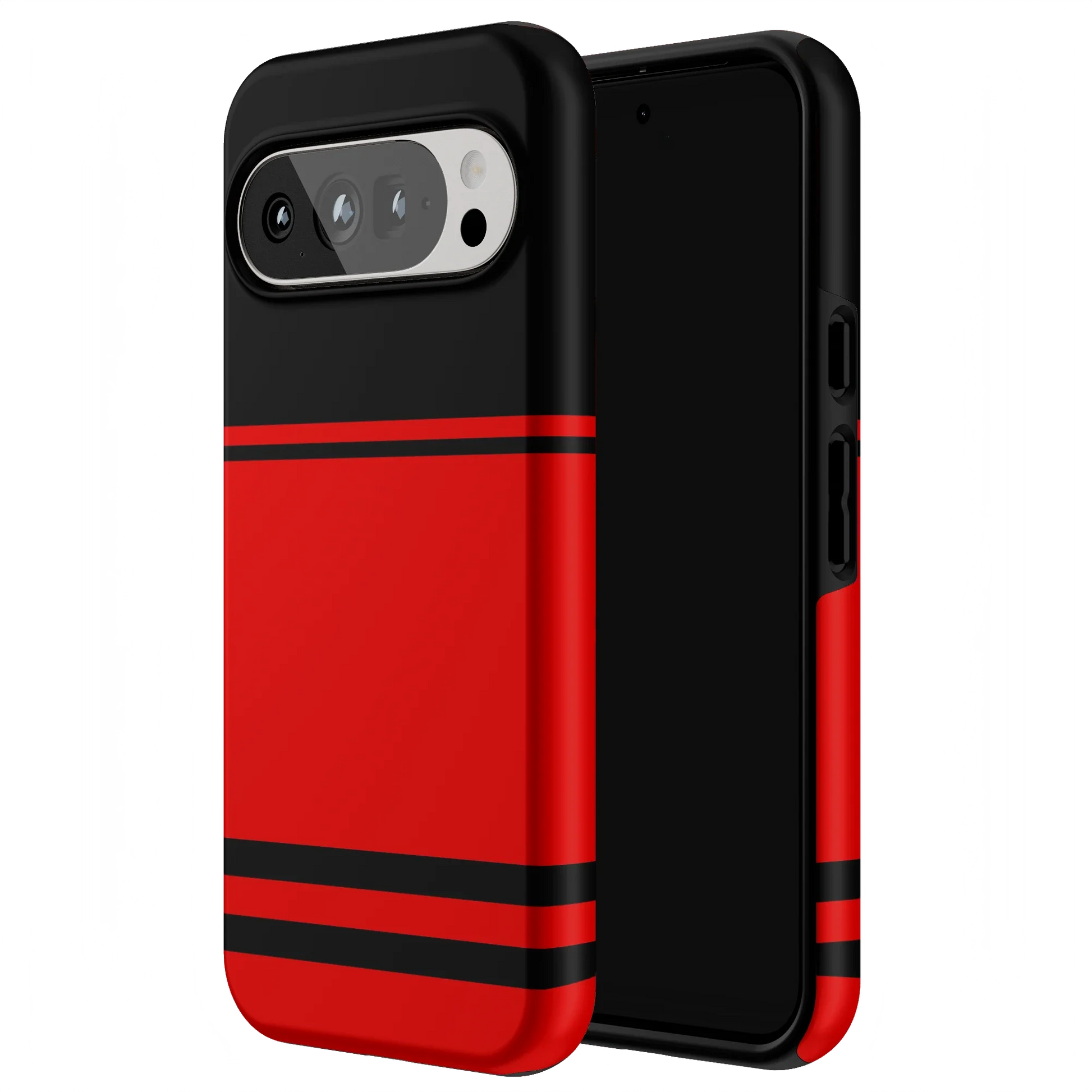 Storm Warning | Black & Red Stripes Case