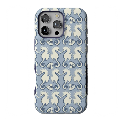 Seahorse Drift | Coastal Blues Case - iPhone 16 Pro