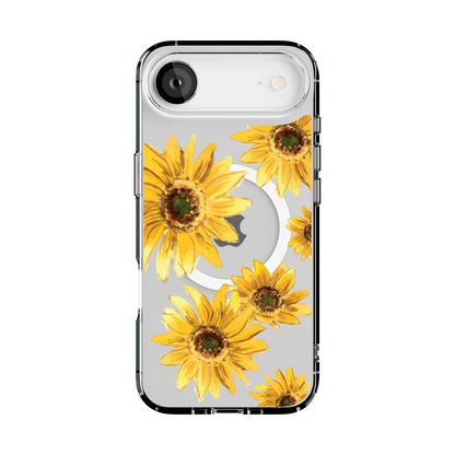 Golden Garden | Yellow Sunflower Floral Case iPhone Case get.casely Clear + MagSafe® iPhone 17 Air