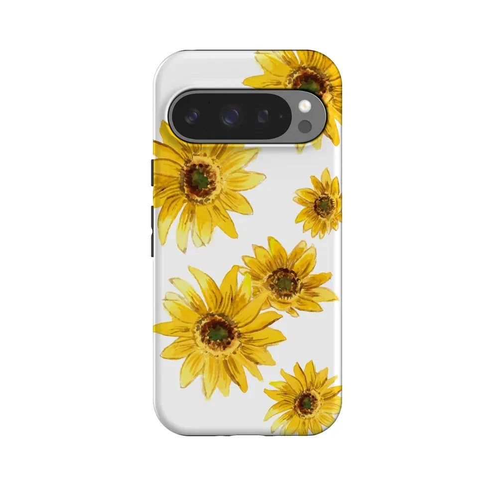 Golden Garden | Yellow Sunflower Floral Google Pixel Case Google Pixel Case Casetry Essential + MagSafe® Google Pixel 10 Pro