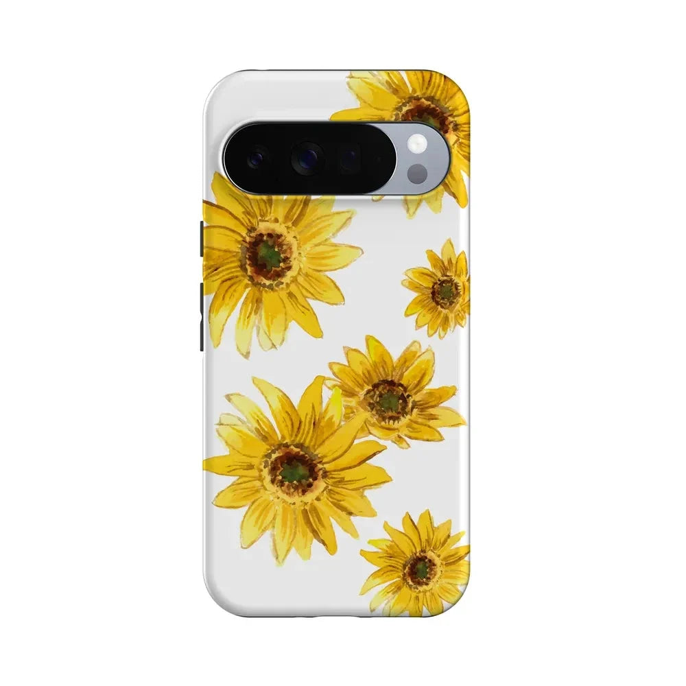 Golden Garden | Yellow Sunflower Floral Google Pixel Case Google Pixel Case Casetry Essential + MagSafe® Google Pixel 10 Pro XL