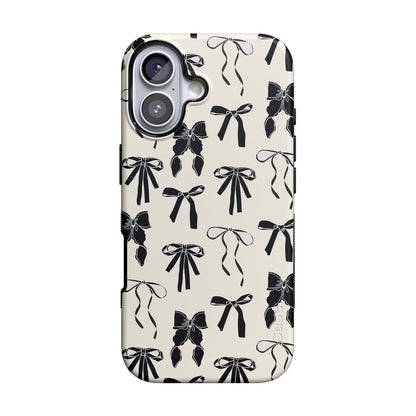 Goth Girlie | Black Bows Case Phone Case Casetry Bold + MagSafe® iPhone 17