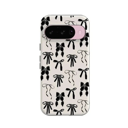 Goth Girlie | Black Bows Case Phone Case Casetry Essential + MagSafe® Google Pixel 10
