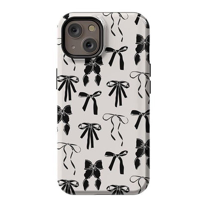 Goth Girlie | Black Bows Case Phone Case Casetry Essential + MagSafe® iPhone 14