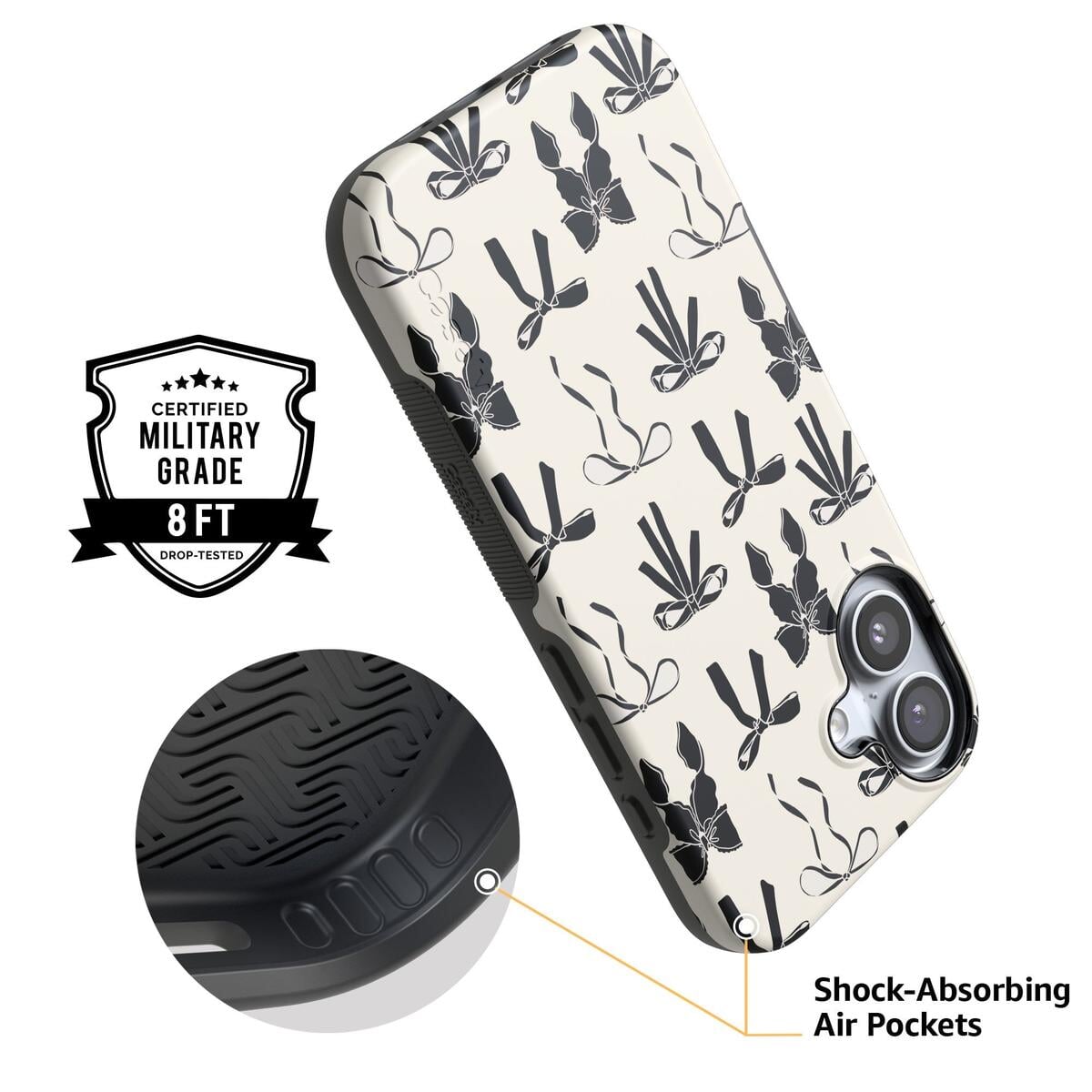 Goth Girlie | Black Bows Case Phone Case Casetry