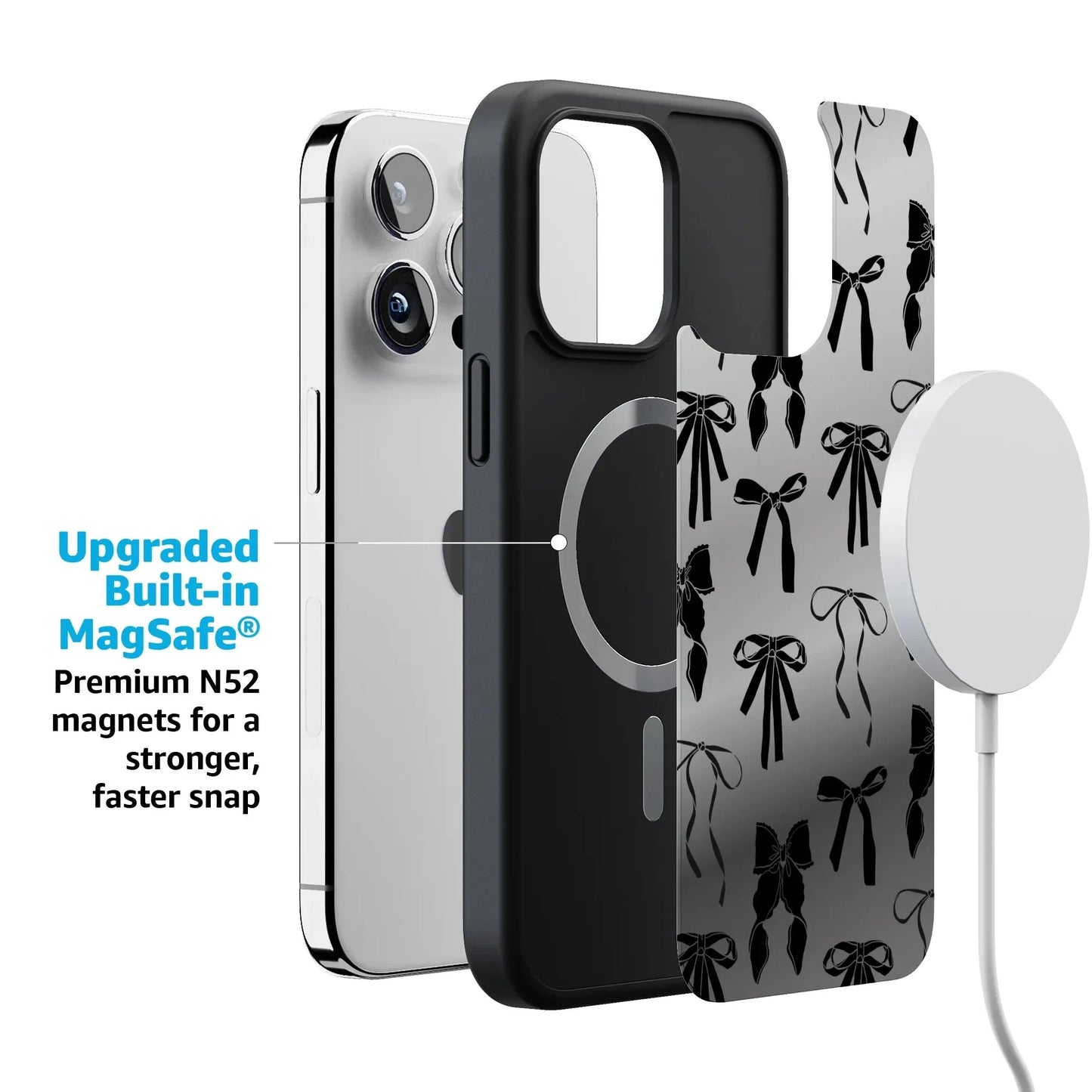 Goth Girlie | Black Bows Case Phone Case get.casely