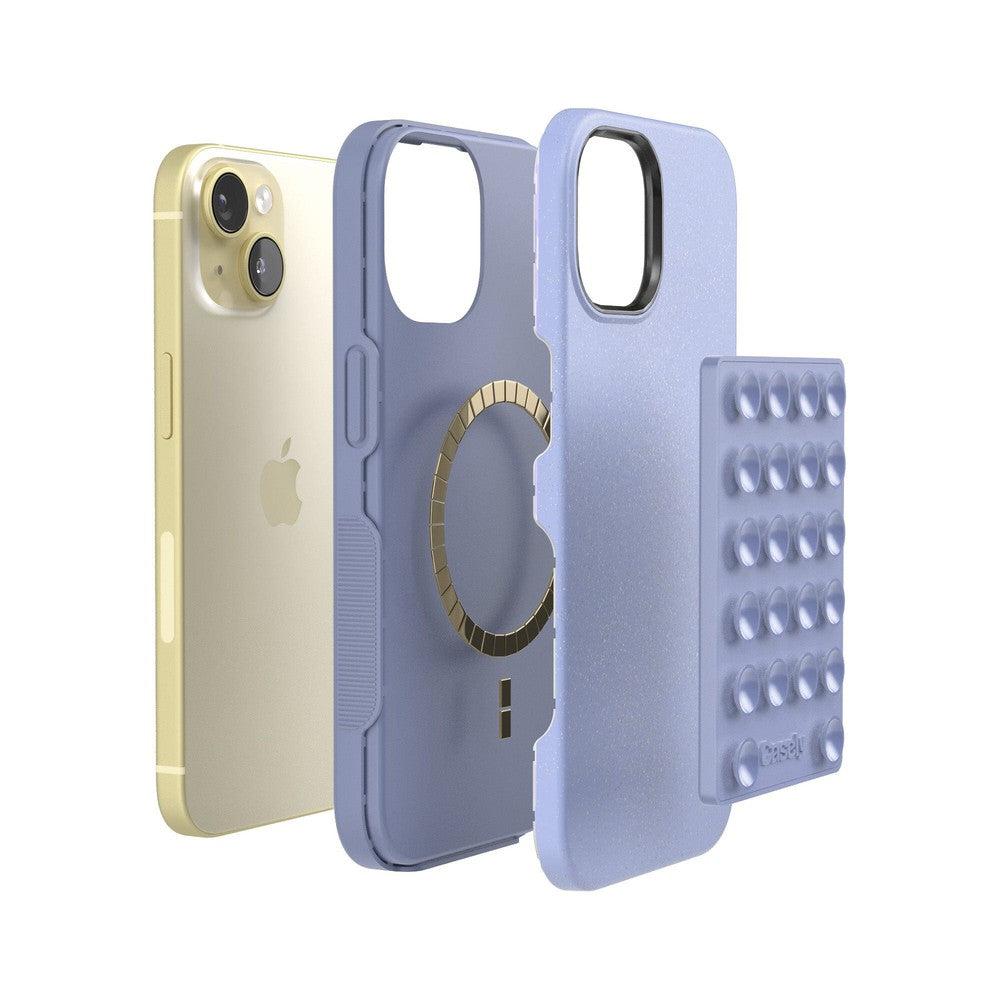 Grippy | Blue Silicone Suction Phone Mount with MagSafe Grippy get.casely