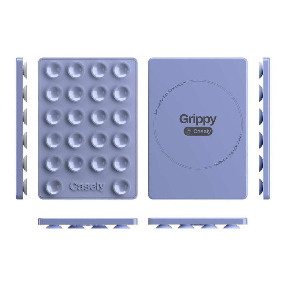 Grippy | Blue Silicone Suction Phone Mount with MagSafe Grippy get.casely