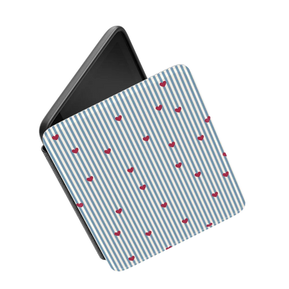Love Lines | Blue Stripes Kindle Case