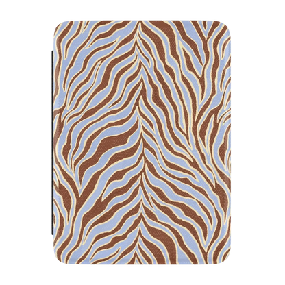 Untamed | Brown & Blue Zebra Kindle Case