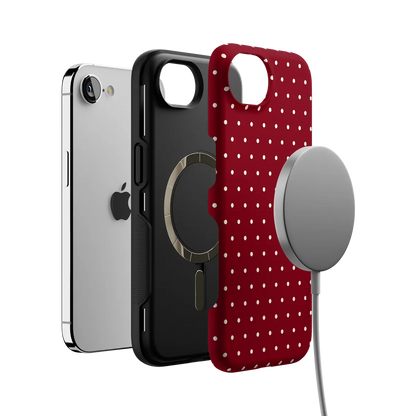 On the Dot | Maroon Polka Dot Case