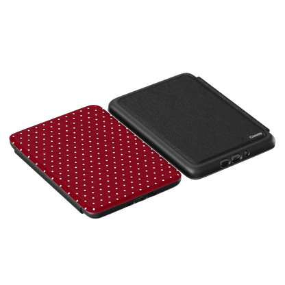 On the Dot | Maroon Polka Dot Kindle Case