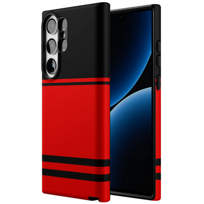Storm Warning | Black & Red Stripes Case