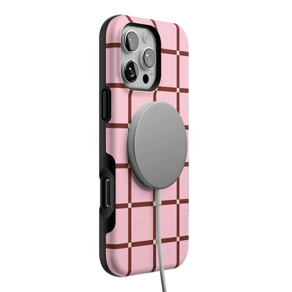 Uptown Gridlock | Pink Checkerboard Case