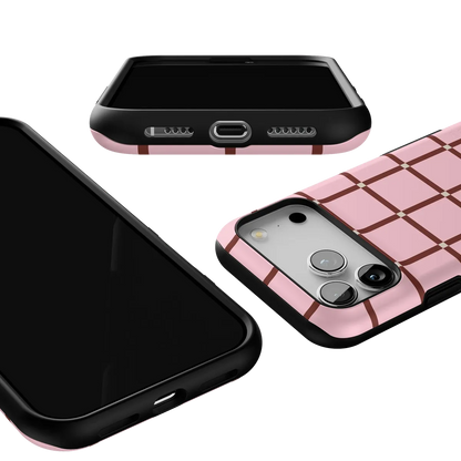 Uptown Gridlock | Pink Checkerboard Case